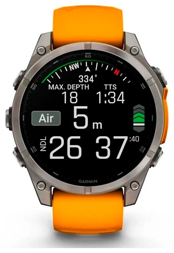 Garmin Fenix 8 47 мм серый-оранжевый