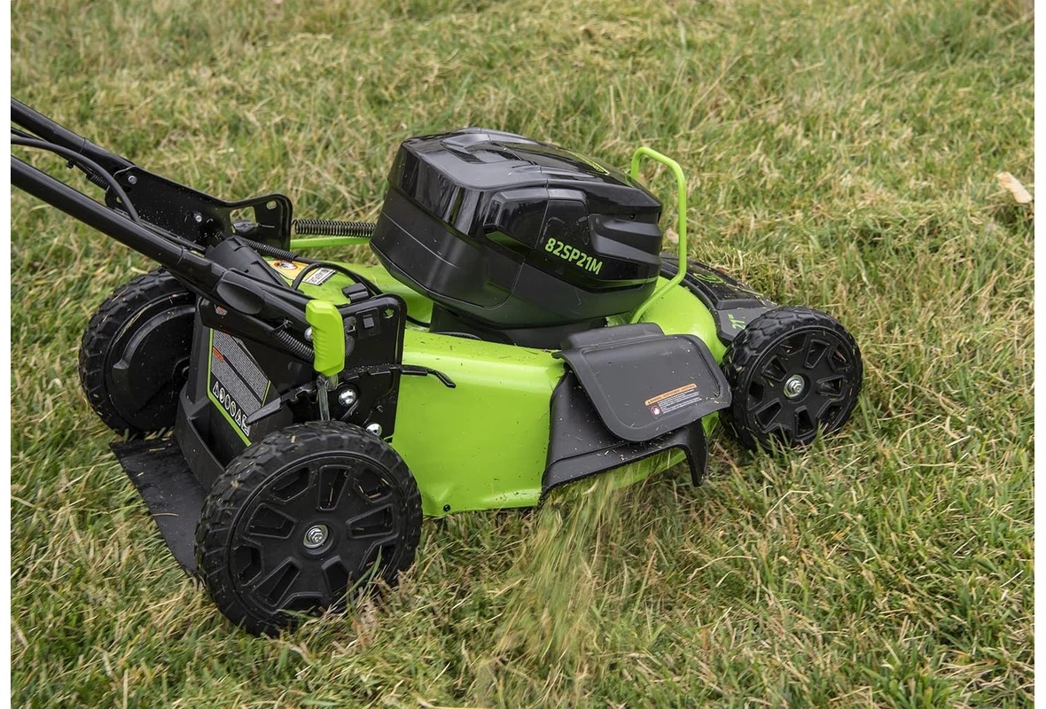 Газонокосилка колесная аккумуляторная Greenworks GC82LM51SP2K2,2515907UB