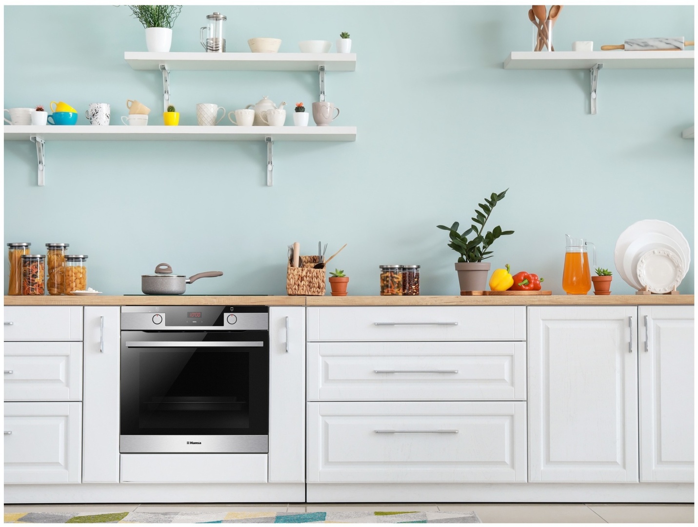 Духовой шкаф Hansa BOEI684097 черный, серебристый