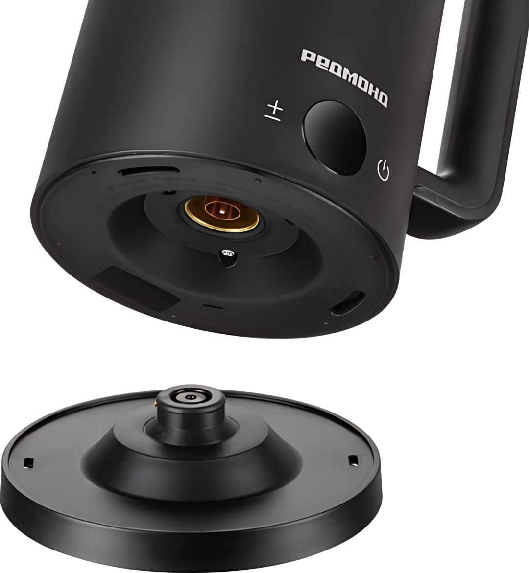 Электрочайник REDMOND KM245 черный, стальной, серебристый