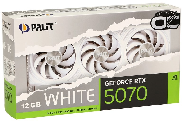 Видеокарта Palit RTX 5070 White OC (NE75070U19K9-GB2050W) 12 Гб