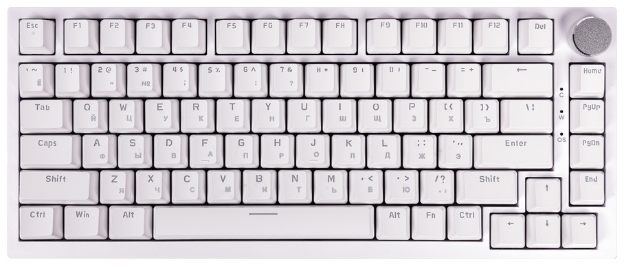 Клавиатура Ajazz AK820 Blue Switch, белая