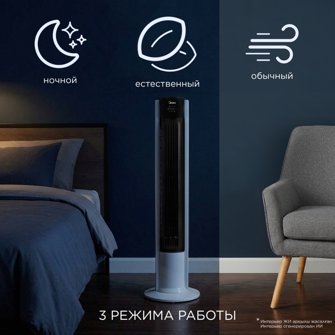 Вентилятор Midea FZ10-19BRA белый, черный