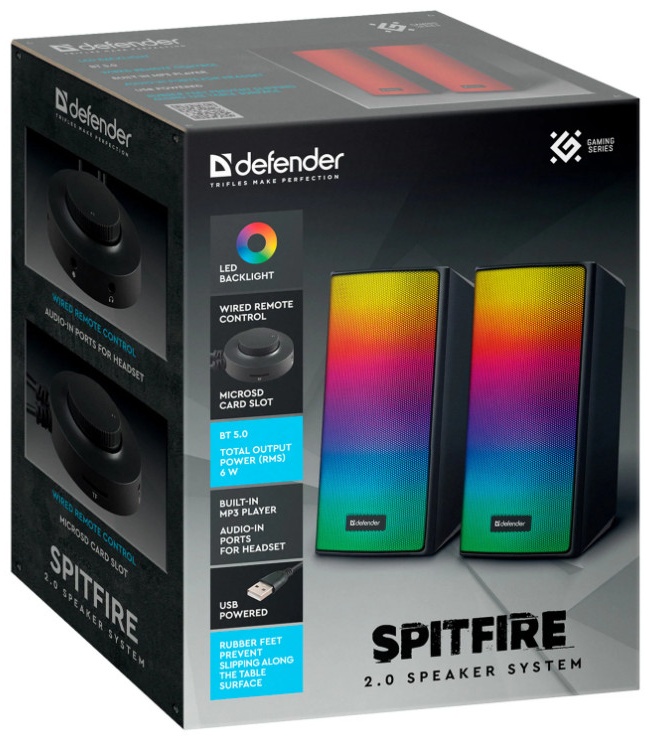 Компьютерные колонки Defender Spitfire черный