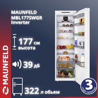 Холодильник MAUNFELD MBL177SWGR Inverter белый