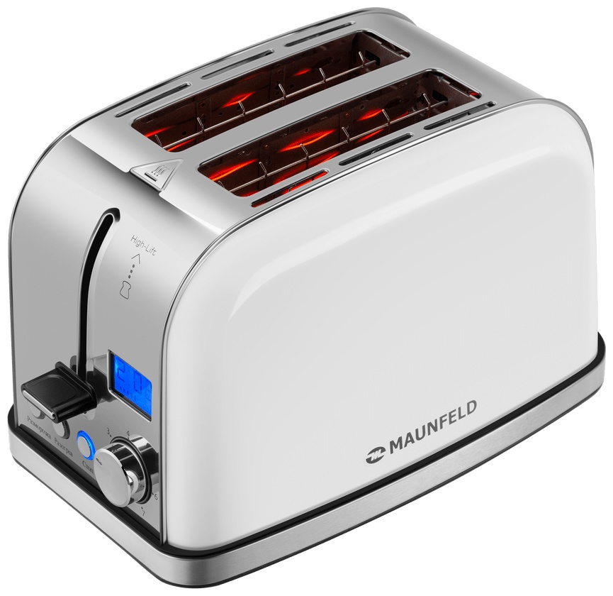 Тостер MAUNFELD MF-821WH белый