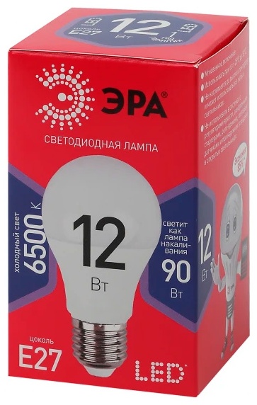 Лампочка ЭРА LED A60-12W-865-E27 12W E27 1 шт