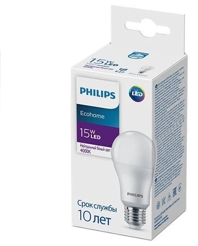 Лампочка Philips Ecohome LED Bulb 840 15W E27 1 шт