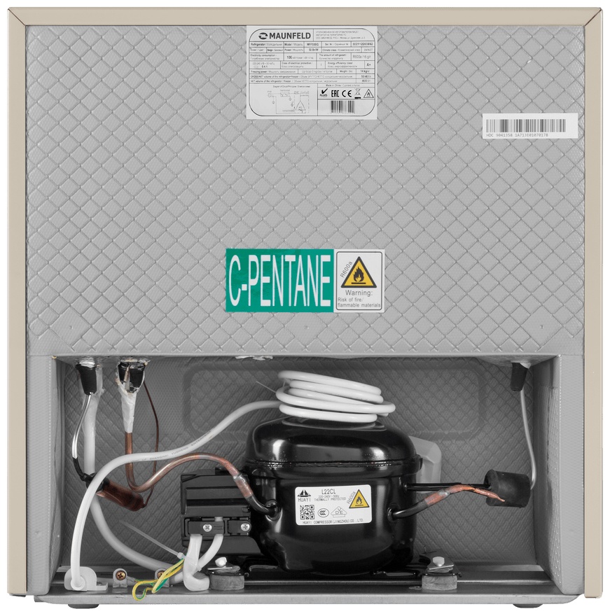 Холодильник MAUNFELD MFF50BG бежевый