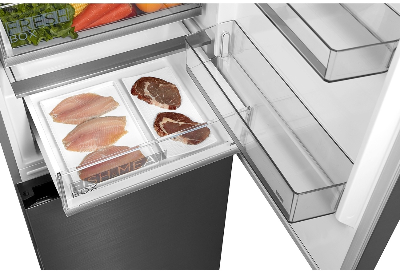 Холодильник Midea MDRB470MGF46O стальной