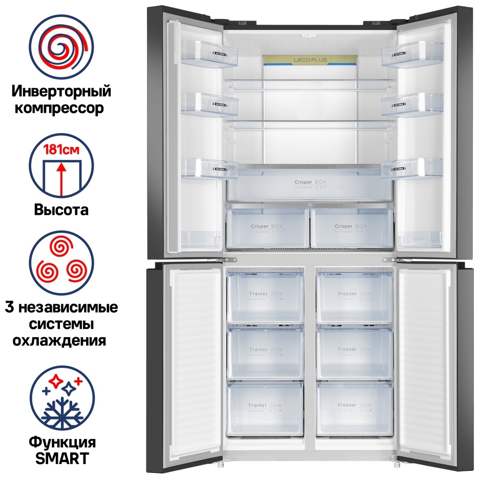 Холодильник MAUNFELD MFF181NFSB черный