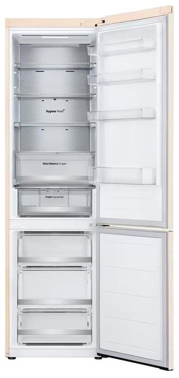 Холодильник LG GC-B509FEPW бежевый