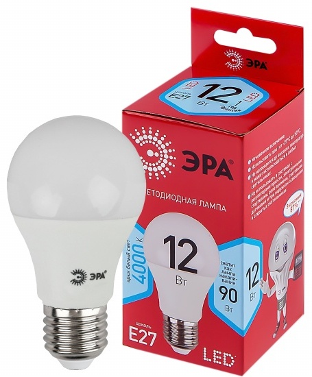 Лампочка ЭРА A60-12W-840-E27 R 12W E27 1 шт
