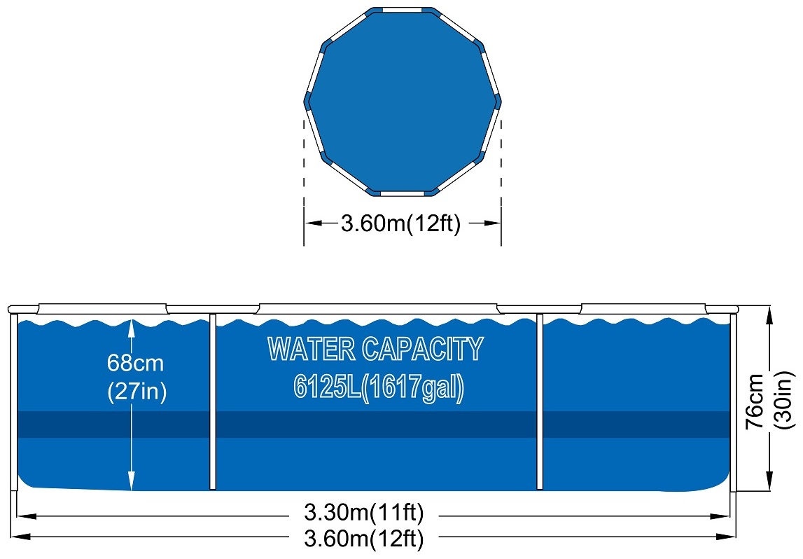 Бассейн каркасный Avenli 17799EU