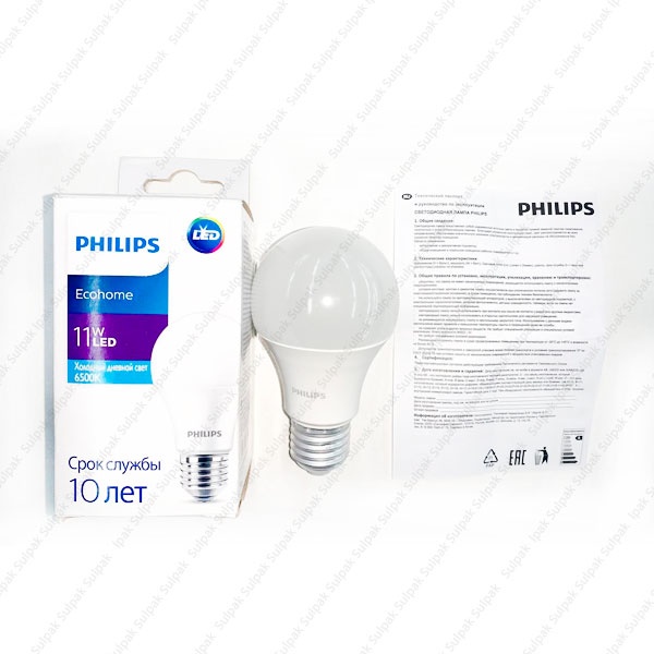 Лампочка Philips Ecohome LED Bulb 11W (E27 865 RCA) 11W E27 1 шт