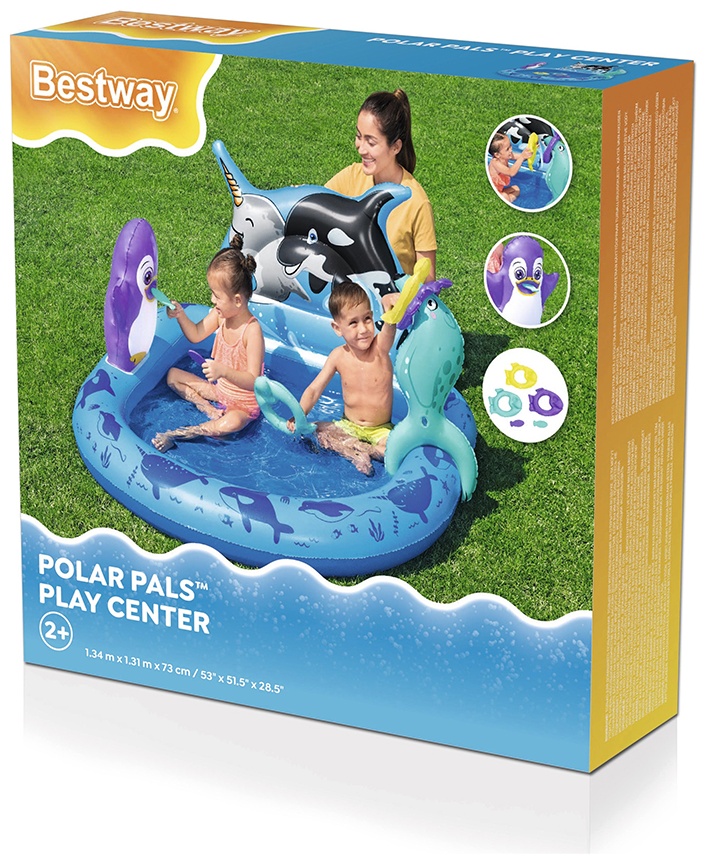 Бассейн надувной Bestway Polar Pals 53156, 134x131x20 см