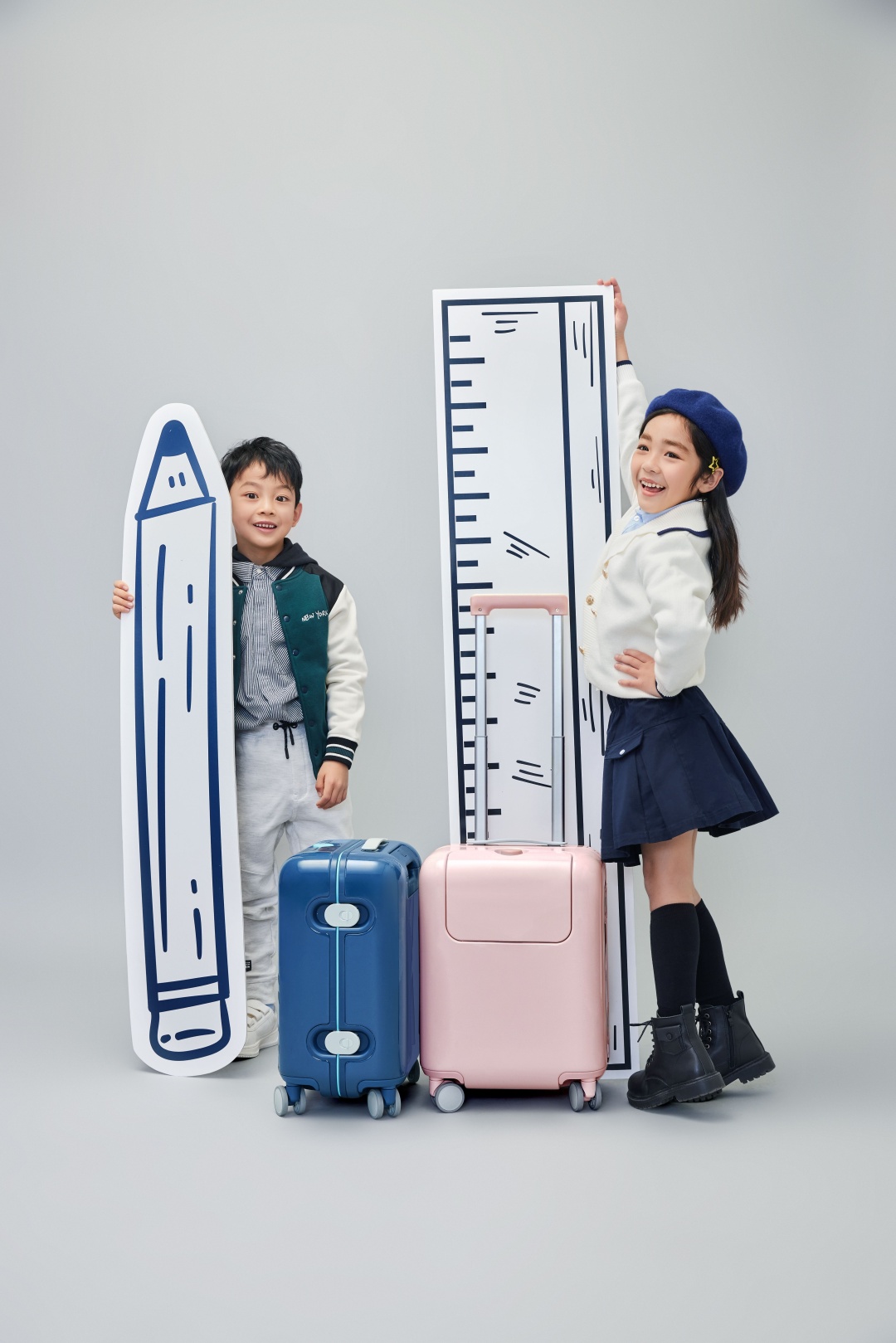 Чемодан Xiaomi Ninetygo Kids Luggage 17 поликарбонат 26 л розовый