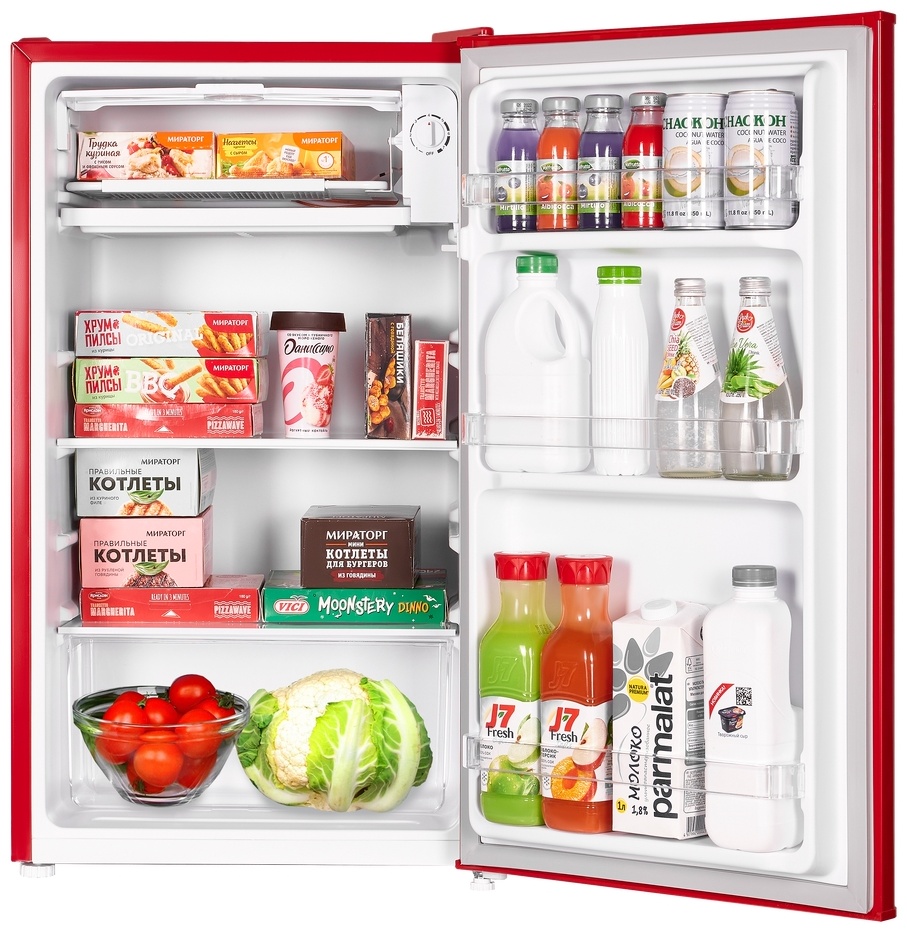 Холодильник MAUNFELD MFF83RR красный