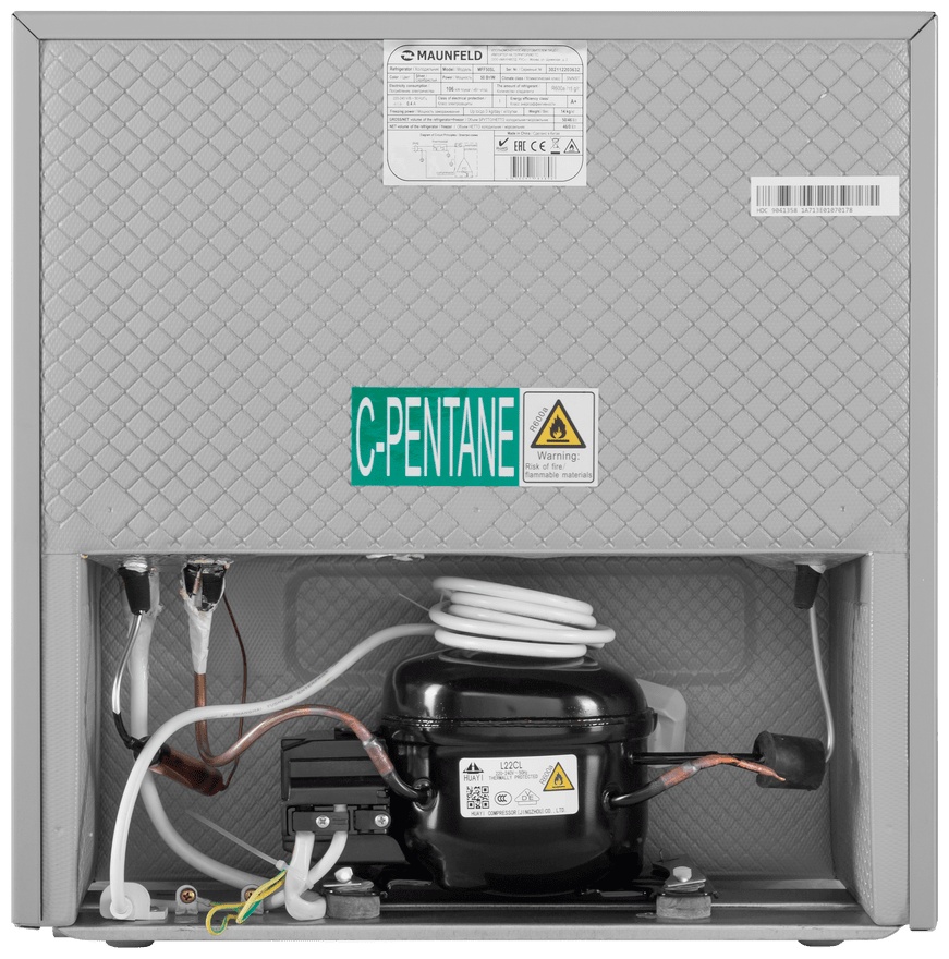 Холодильник MAUNFELD Холодильник MFF50SL серый