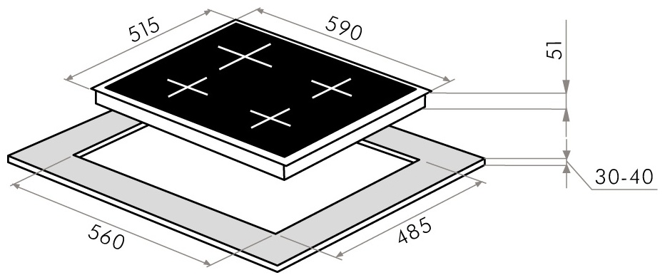 Варочная поверхность MAUNFELD EGHG.64.43CB\G черный