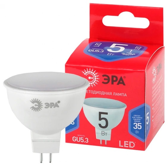 Лампочка ЭРА LED MR16-5W-865-GU5.3 5W GU5.3 1 шт...