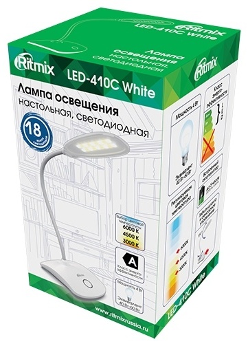 Настольная лампа Ritmix Led-410C, 4 Вт, белая