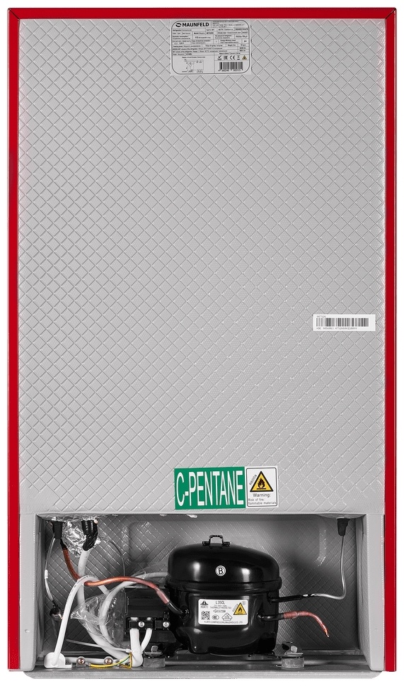 Холодильник MAUNFELD MFF83RR красный