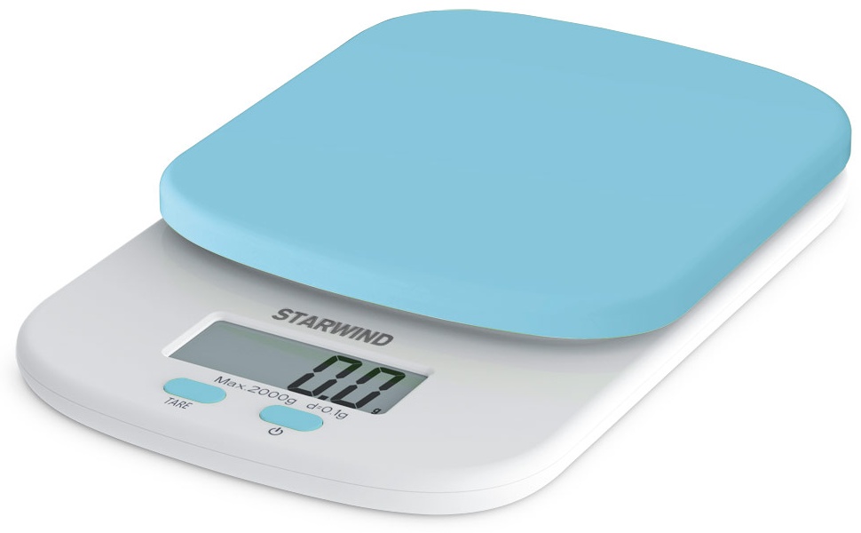 Кухонные весы Starwind SSK2156 синий, белый