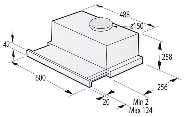 Вытяжка Gorenje TH606E7B черный