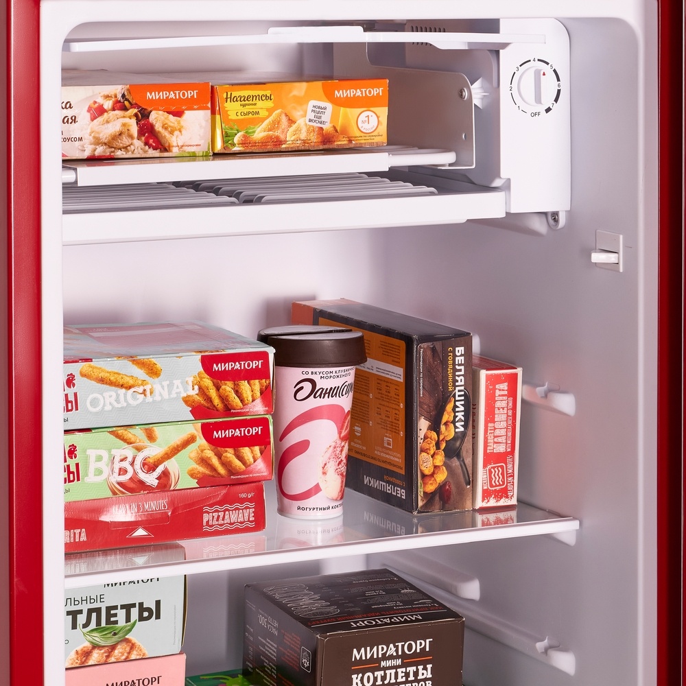 Холодильник MAUNFELD MFF83RR красный