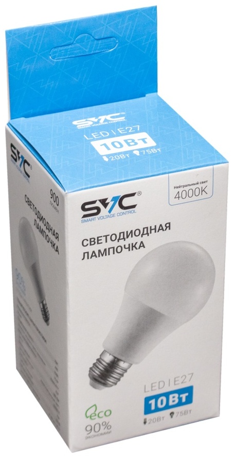 Лампочка Светодиодная LED лампа SVC - A60-10W-E27-4000K
