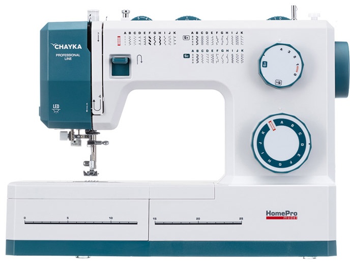 Швейная машина Chayka HomePro белая, бирюзовая