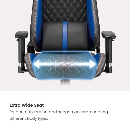 Игровое кресло Eco Estelar Sun, черный, синий