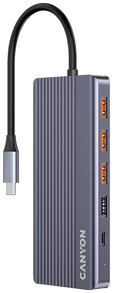 Док-станция Canyon DS-16 13in1 4k USB-C Grey серый
