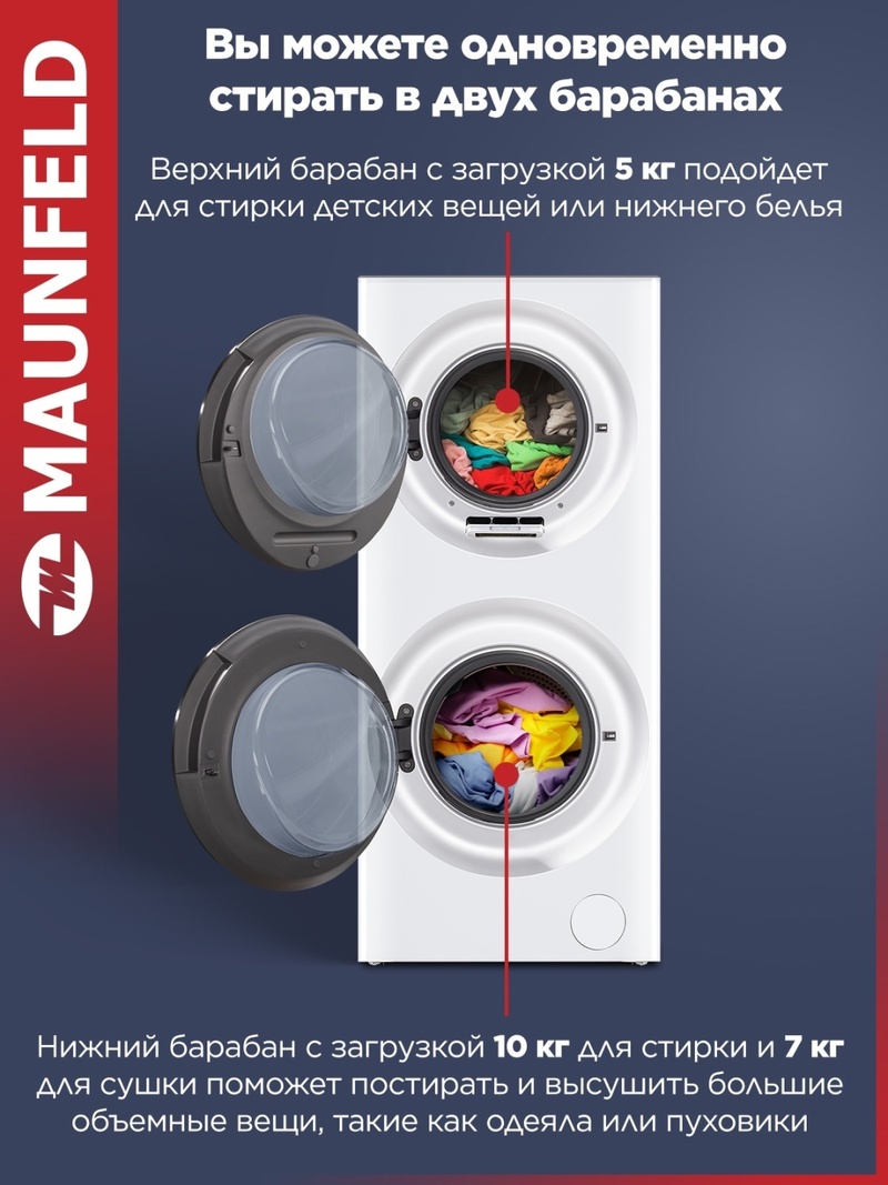 Стиральная машина MAUNFELD MFWD14157WH06 белый