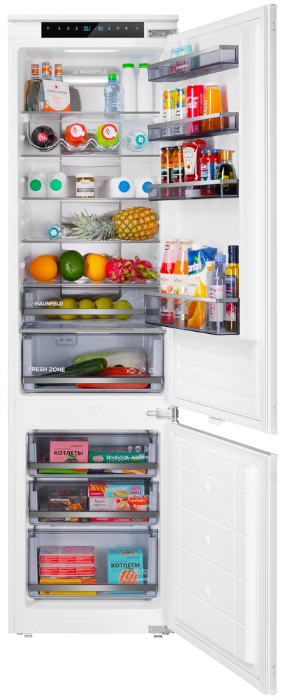 Холодильник MAUNFELD MBF193NFWGR Inverter белый