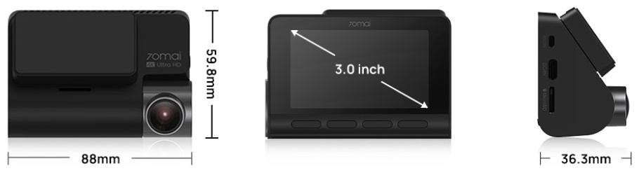 Видеорегистратор Xiaomi A810, черный