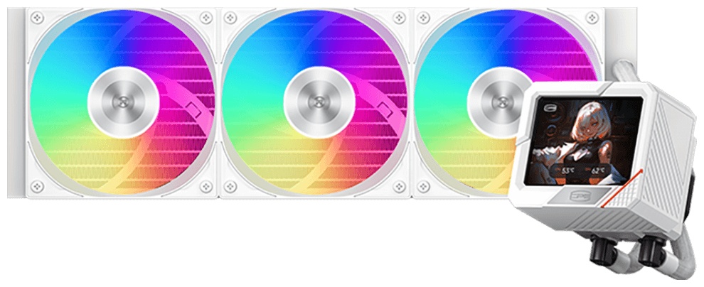 PCcooler GT360 ARGB Display WH