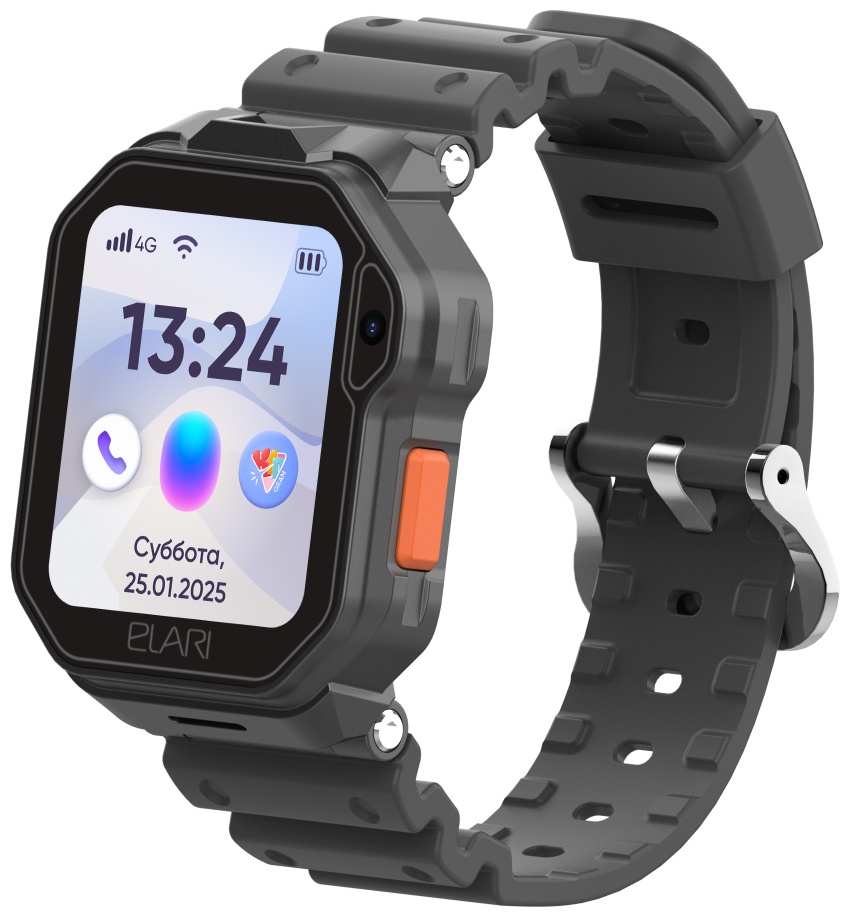 Смарт-часы Elari KidPhone Techno 4G 45 мм черный