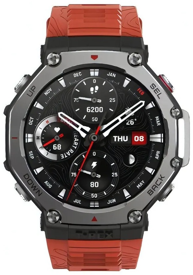 Смарт-часы Amazfit T-Rex 3 49 мм черный-оранжевый