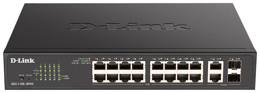 Коммутатор D-link DGS-1100-18PV2/A3A
