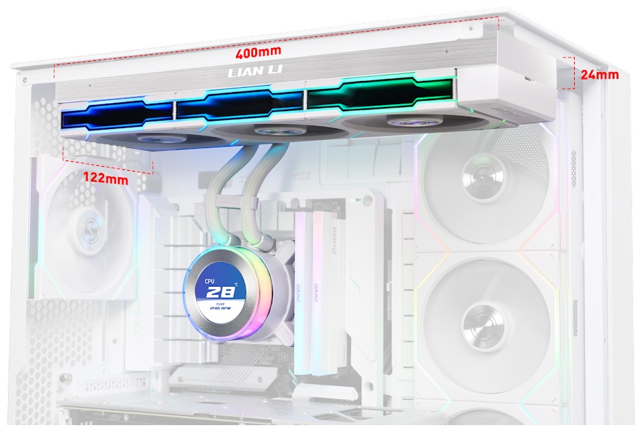 Кулер LIAN LI Hydroshift ll LCD-C 360TL White G89.GHS2LCD36TW.00