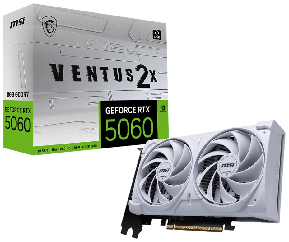Видеокарта MSI RTX 5060 8G VENTUS 2X WHITE 8 Гб