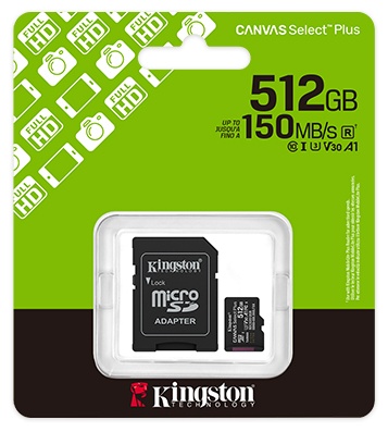 Карта памяти Kingston microSDXC SDCS3/512GB 512 Гб