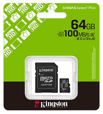 Карта памяти Kingston microSDXC SDCS3/64GB 64 Гб
