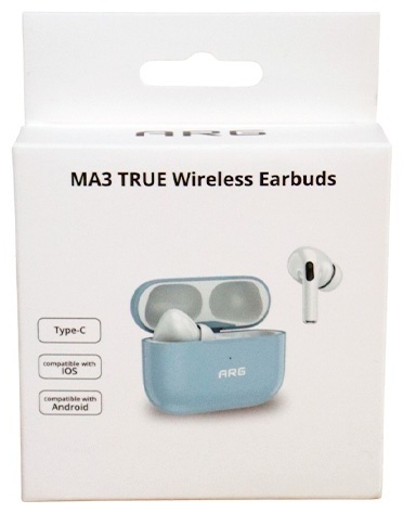 Наушники ARG MA3, голубые