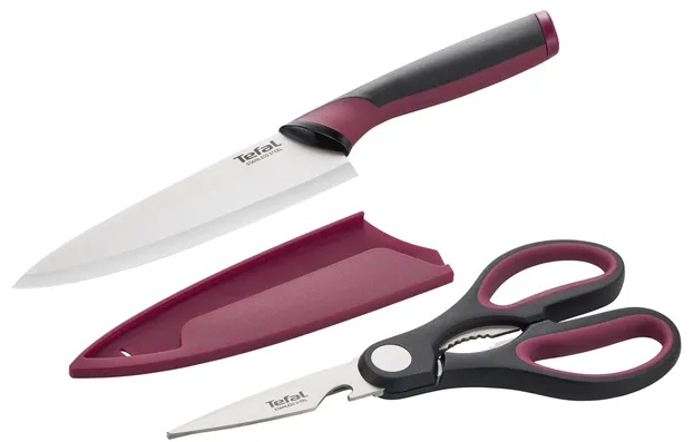Нож Tefal поварской Comfort K250S225, лезвие: нержавеющая сталь 2 шт