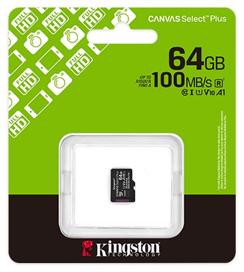Карта памяти Kingston microSDXC SDCS3/64GBSP 64 Гб