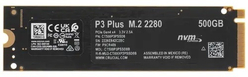 SSD Crucial P3 Plus CT500P3PSSD8 500 Гб