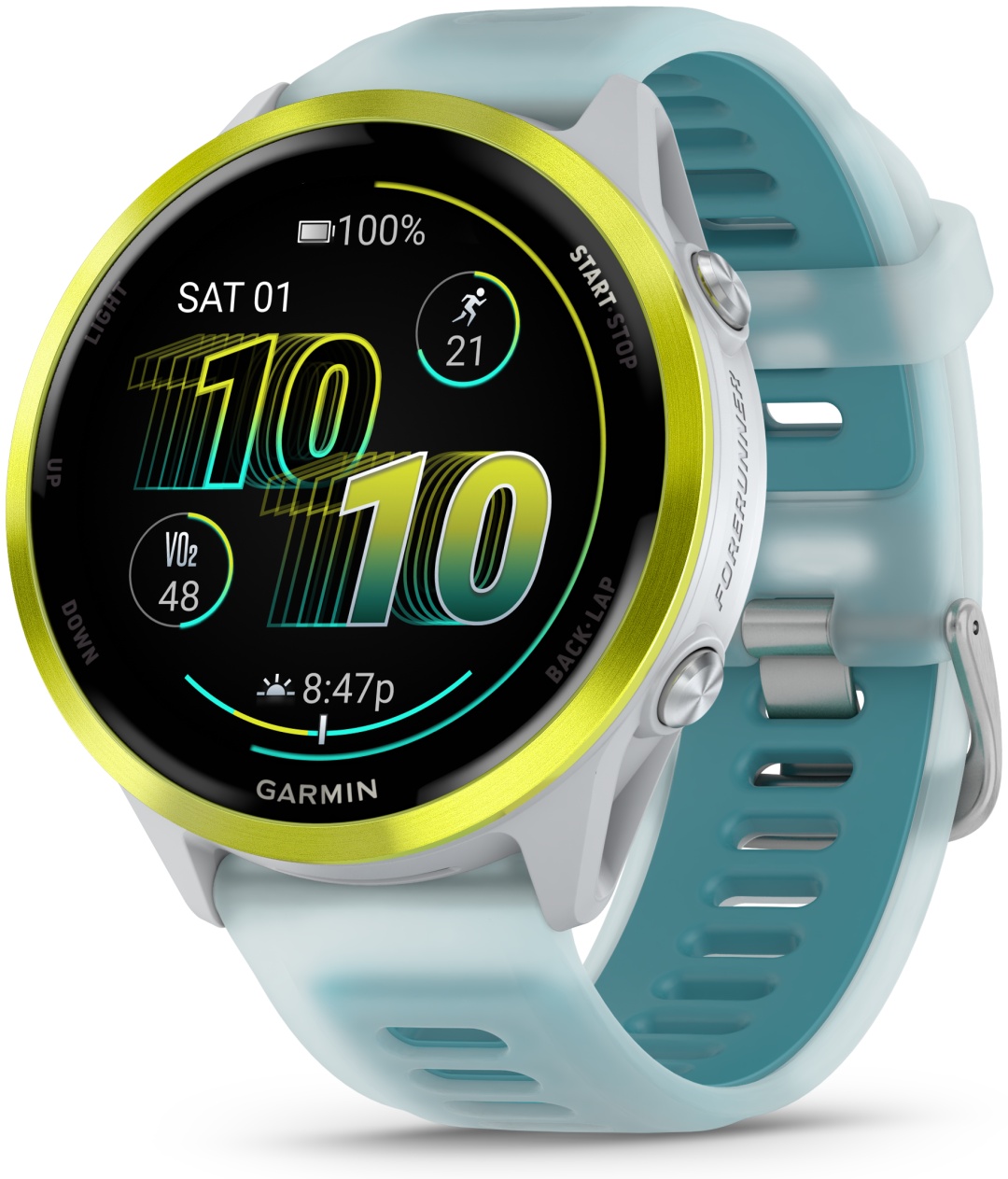 Смарт-часы Garmin Forerunner 570 47 мм белый-синий